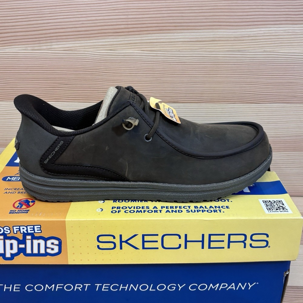 SKECHERS Melson-Edrick Brown Slip-ins Loafer Shoe Men's size 9 Hands Free
